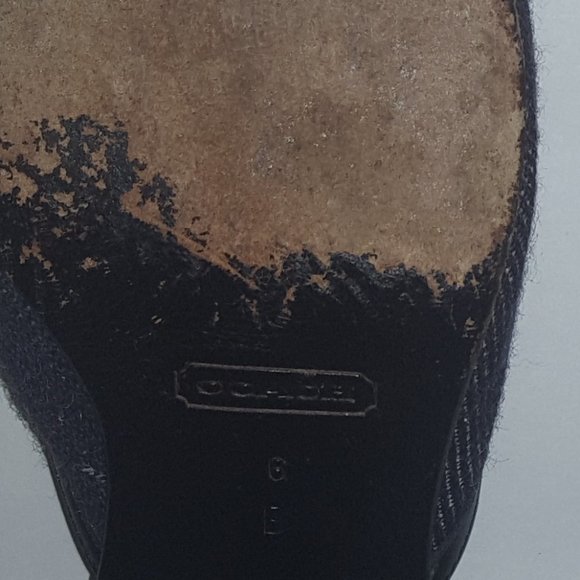 Vintage Coach Dark Denim Mule with Buckle - Picture 3 of 4